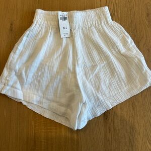 Abercrombie white Gauze Pull-On Shorts